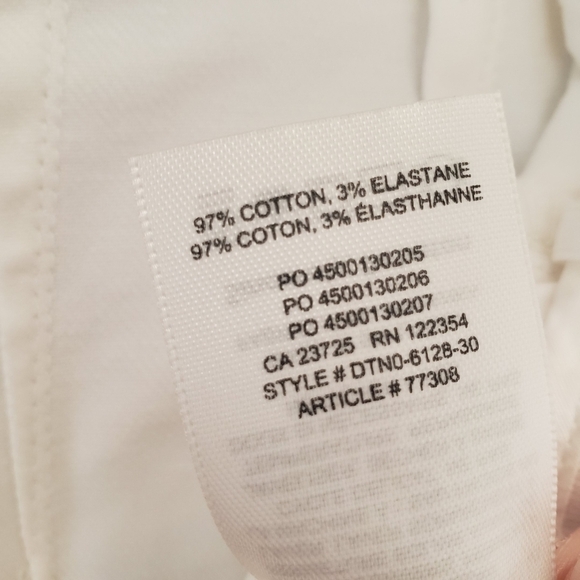 Babaton Andro White Twill Pants High Rise Straight Leg Cropped - Picture 8 of 10